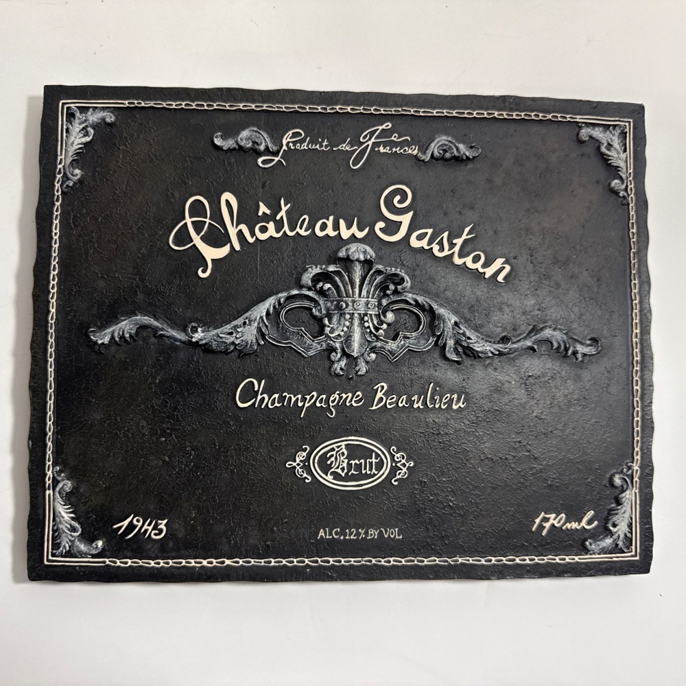 Black Chateau Gaston Champagne Beaulieu Plaque